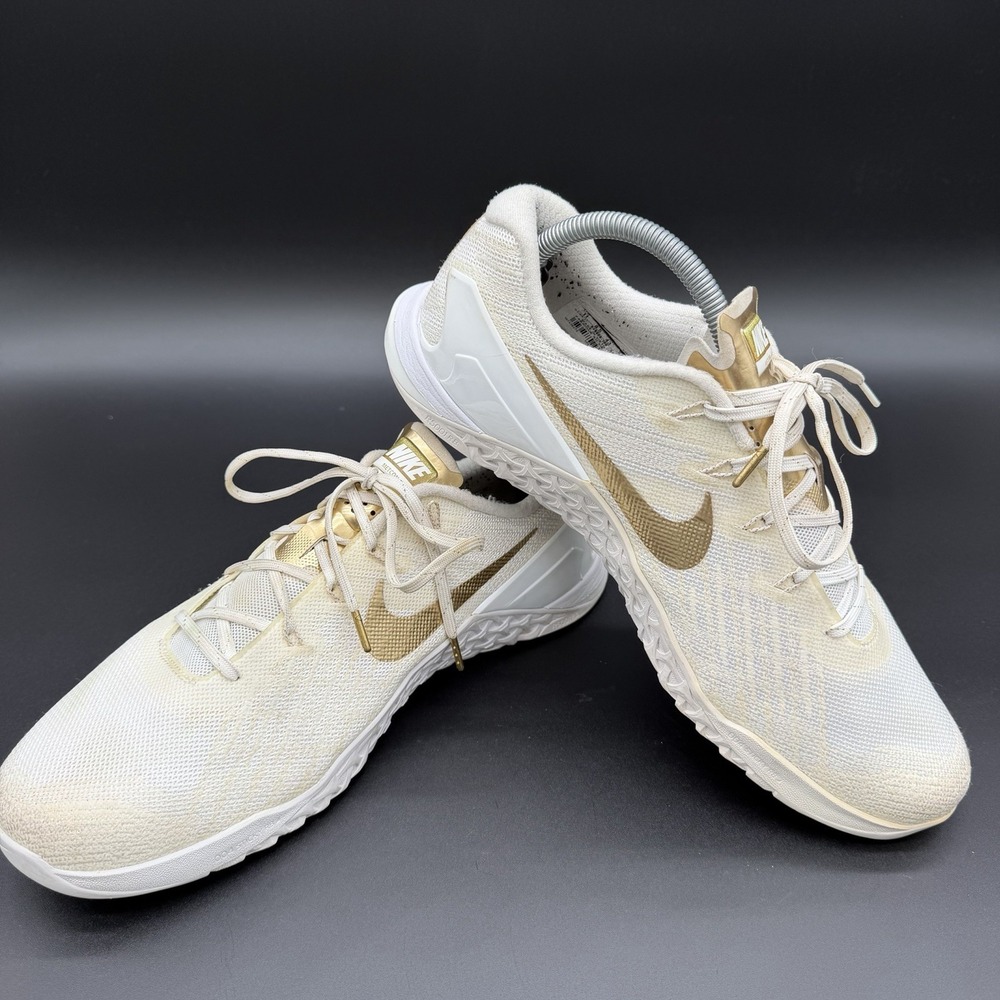 Nike Metcon 3 Champagne Metallic Gold Training CrossFit Shoes Women's Size 11 - Picture 5 of 7